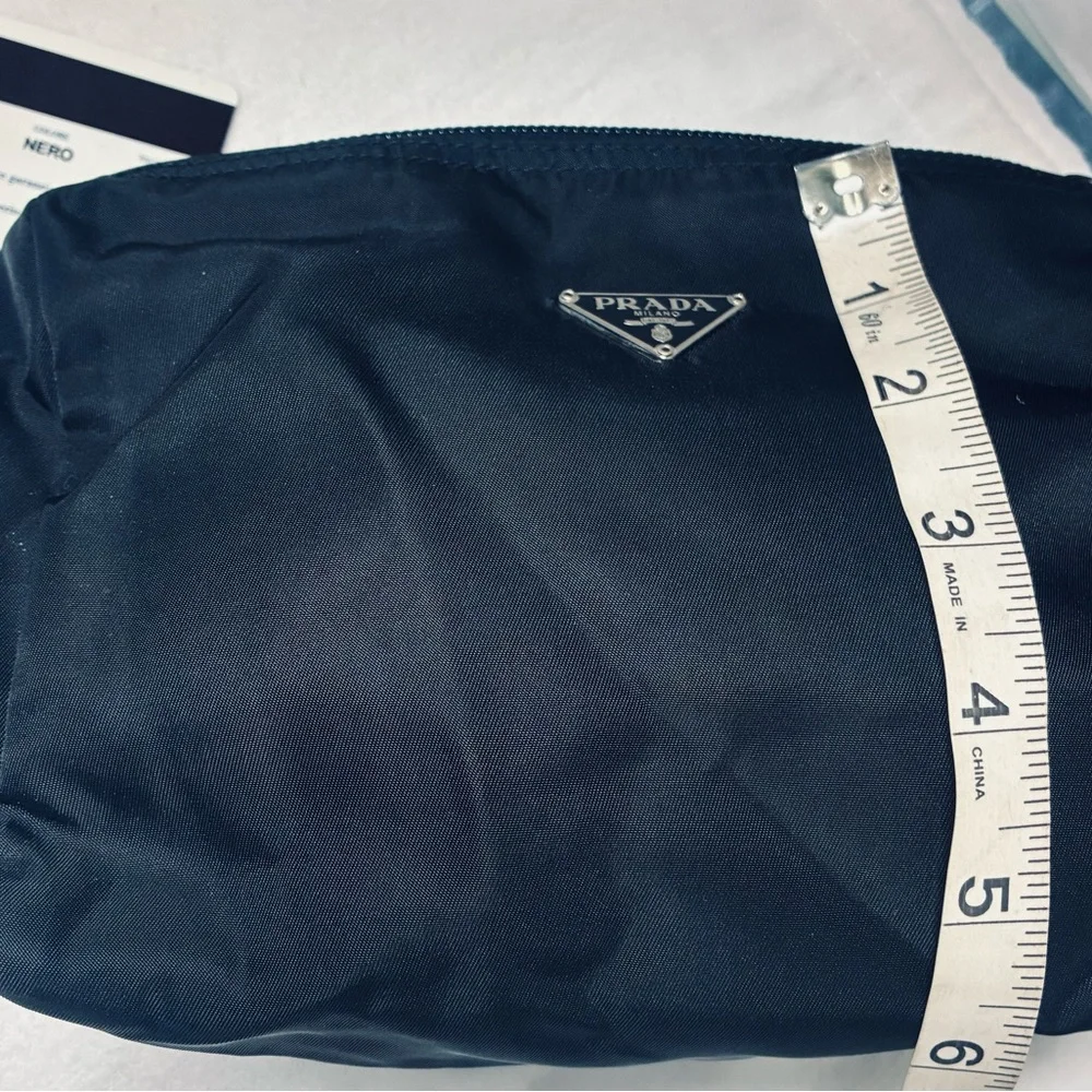 Authentic Prada 3pc Vintage Vela Pouch Set w Cards and Dustbag - Picture 5 of 15